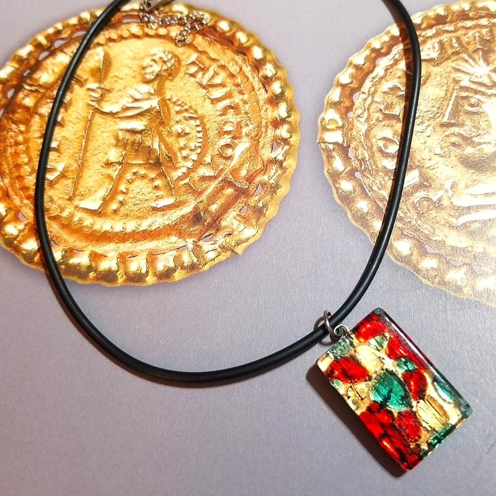 VTG Vetro De Murano Glass Made In Italy Necklace